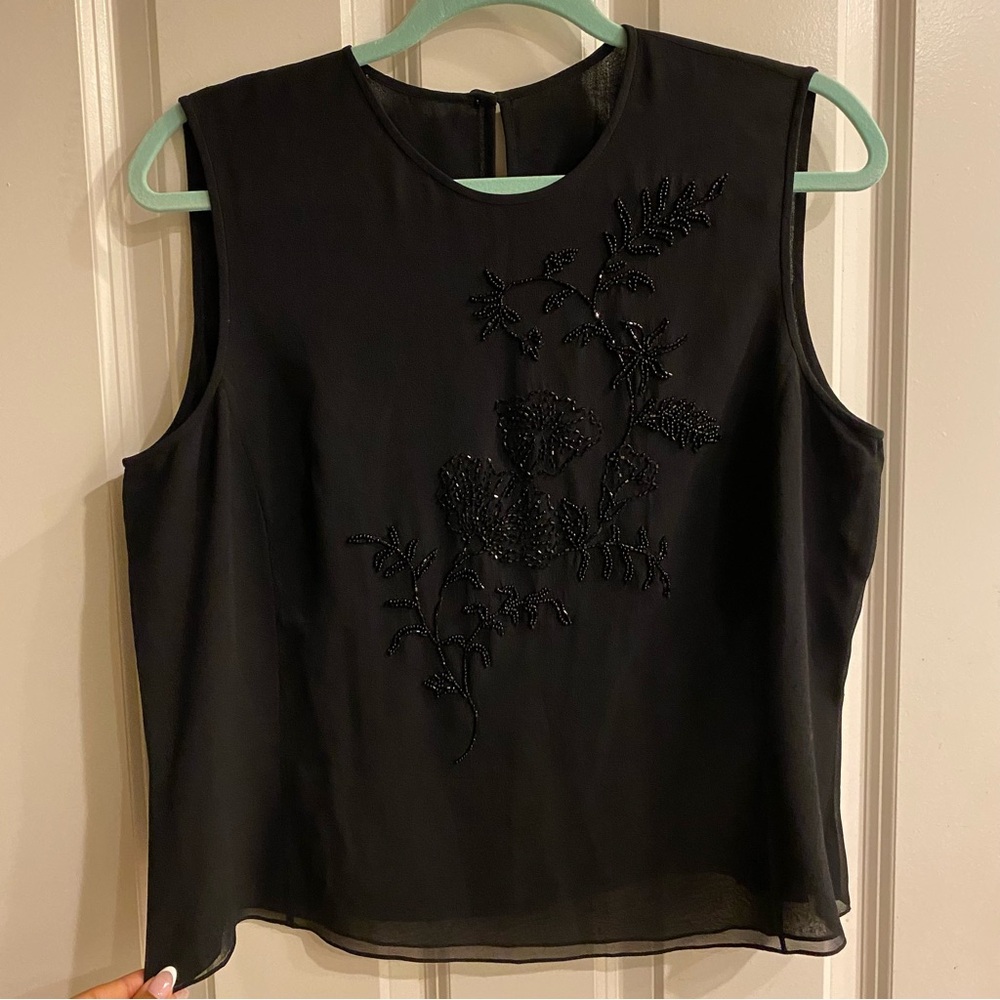 No Tag Silk Embroidered Dress Shirt Blouse